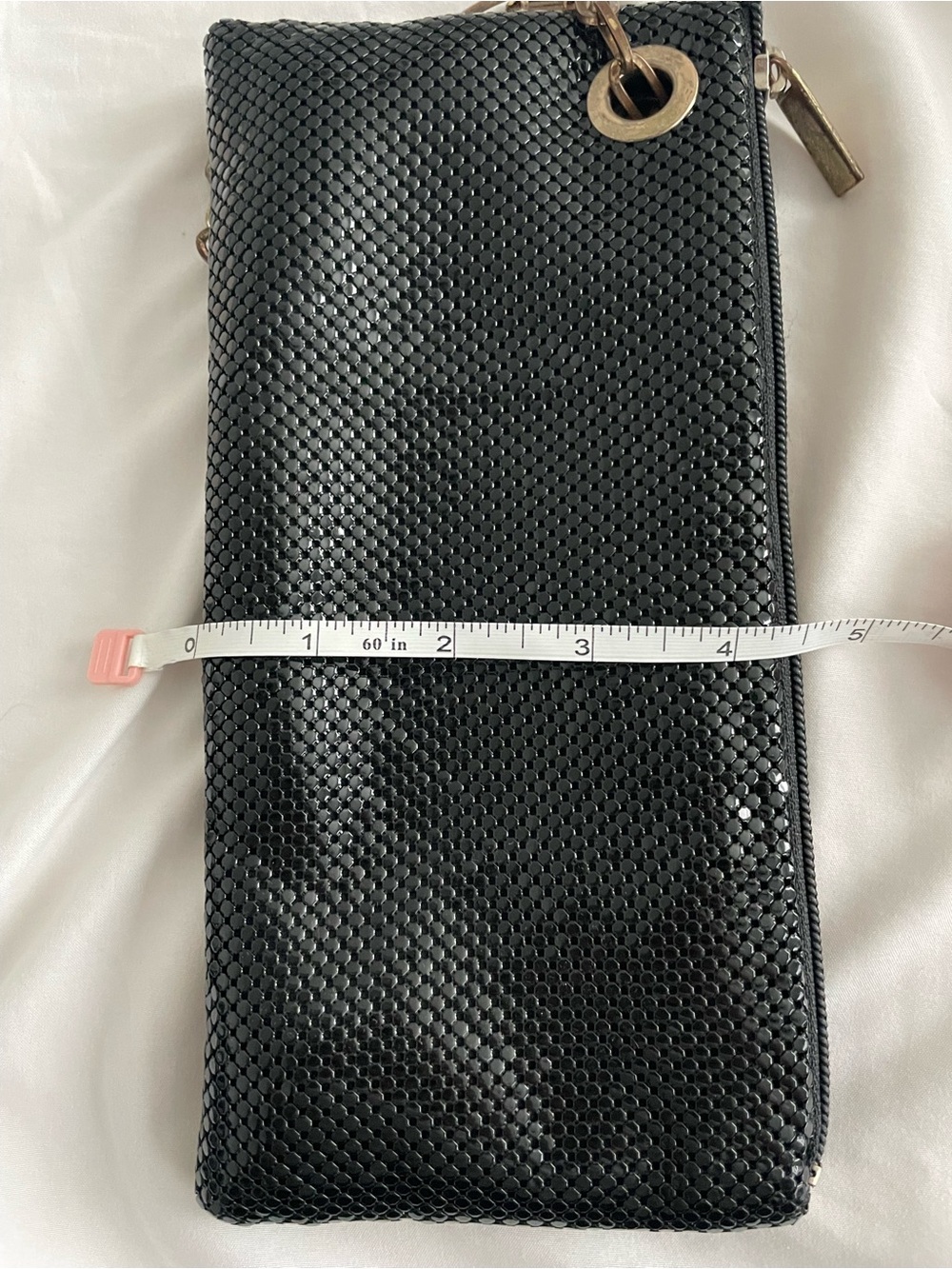 Chain Wristlet Evening Clutch | Black - Picture 9 of 10